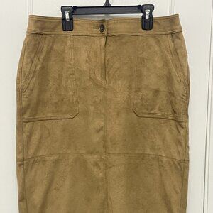 Liz Claiborne Faux Suede Skirt Size 12